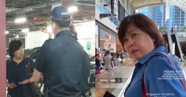 Singapore Woman Seen not Wearing Mask